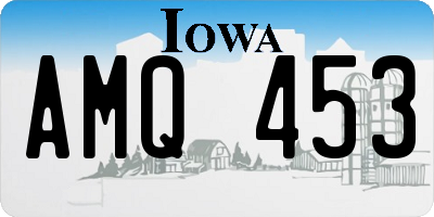 IA license plate AMQ453