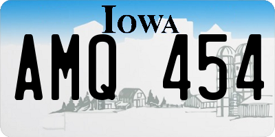 IA license plate AMQ454