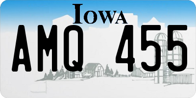IA license plate AMQ455