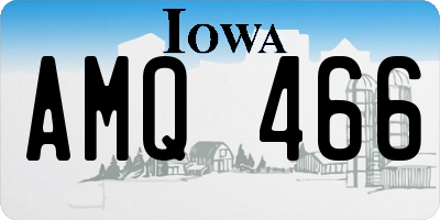 IA license plate AMQ466