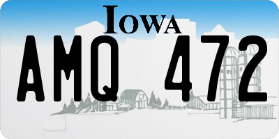 IA license plate AMQ472