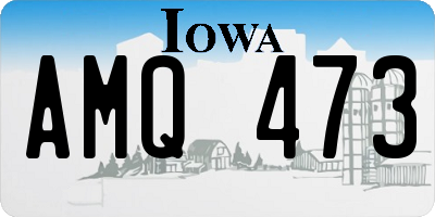 IA license plate AMQ473