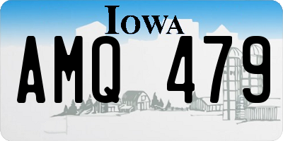 IA license plate AMQ479