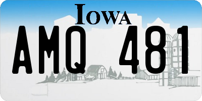 IA license plate AMQ481