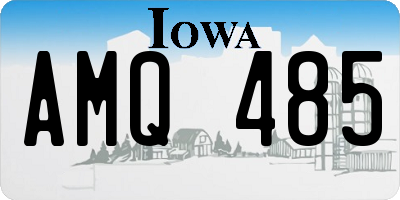 IA license plate AMQ485