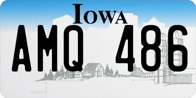 IA license plate AMQ486