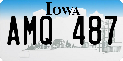 IA license plate AMQ487