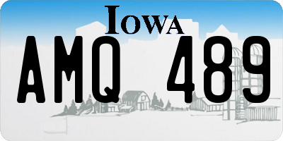 IA license plate AMQ489