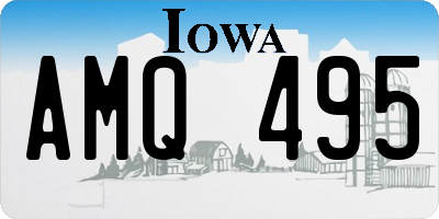 IA license plate AMQ495