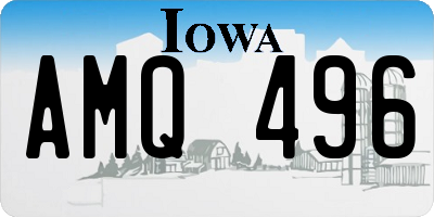 IA license plate AMQ496