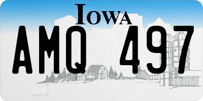 IA license plate AMQ497