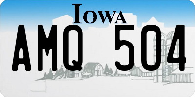 IA license plate AMQ504