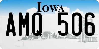 IA license plate AMQ506