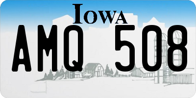 IA license plate AMQ508