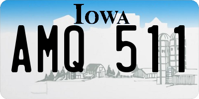 IA license plate AMQ511