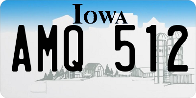 IA license plate AMQ512