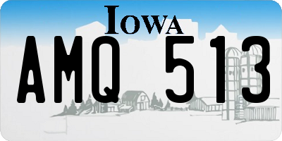 IA license plate AMQ513