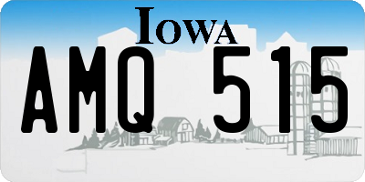 IA license plate AMQ515