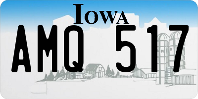 IA license plate AMQ517