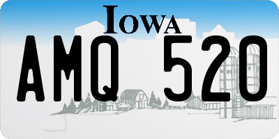 IA license plate AMQ520