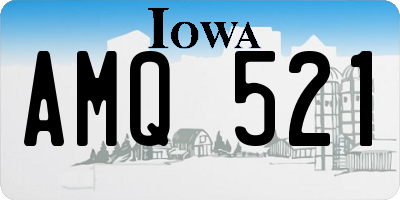 IA license plate AMQ521
