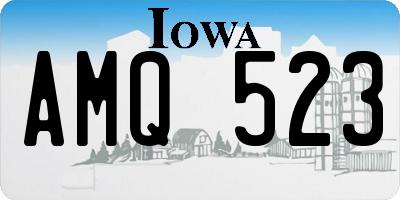 IA license plate AMQ523