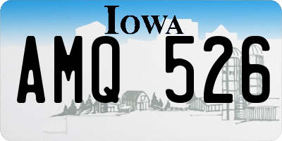 IA license plate AMQ526