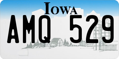 IA license plate AMQ529