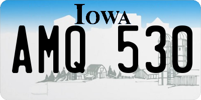 IA license plate AMQ530