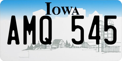 IA license plate AMQ545