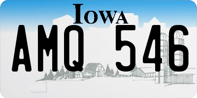 IA license plate AMQ546