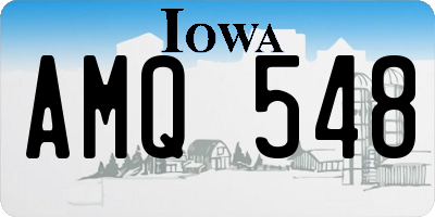 IA license plate AMQ548