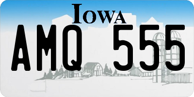 IA license plate AMQ555
