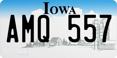 IA license plate AMQ557