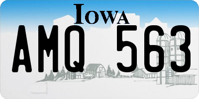 IA license plate AMQ563