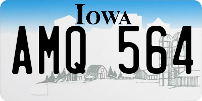 IA license plate AMQ564