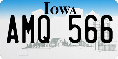 IA license plate AMQ566