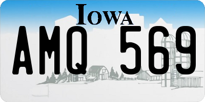 IA license plate AMQ569