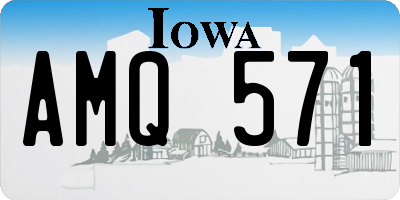 IA license plate AMQ571
