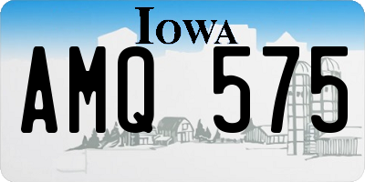IA license plate AMQ575
