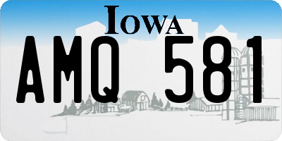 IA license plate AMQ581