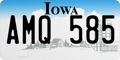 IA license plate AMQ585