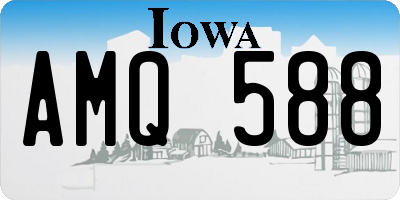 IA license plate AMQ588