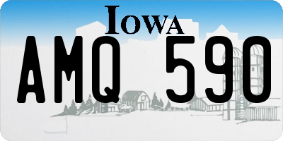 IA license plate AMQ590