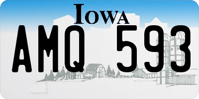 IA license plate AMQ593