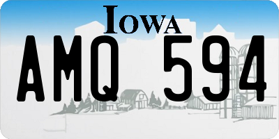 IA license plate AMQ594