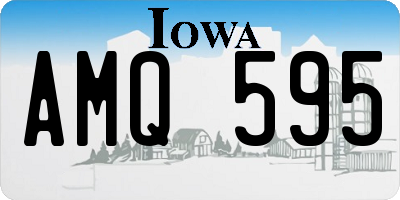 IA license plate AMQ595
