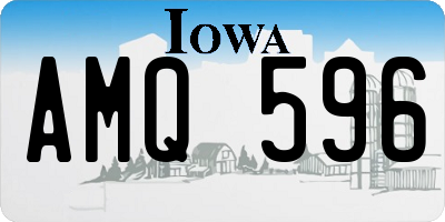 IA license plate AMQ596