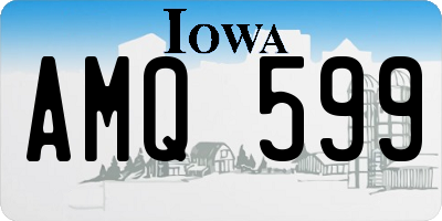 IA license plate AMQ599