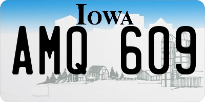 IA license plate AMQ609